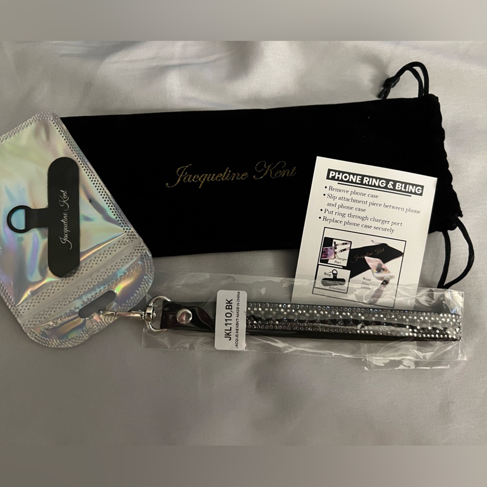 Jacqueline Kent bling phone wristlet strap